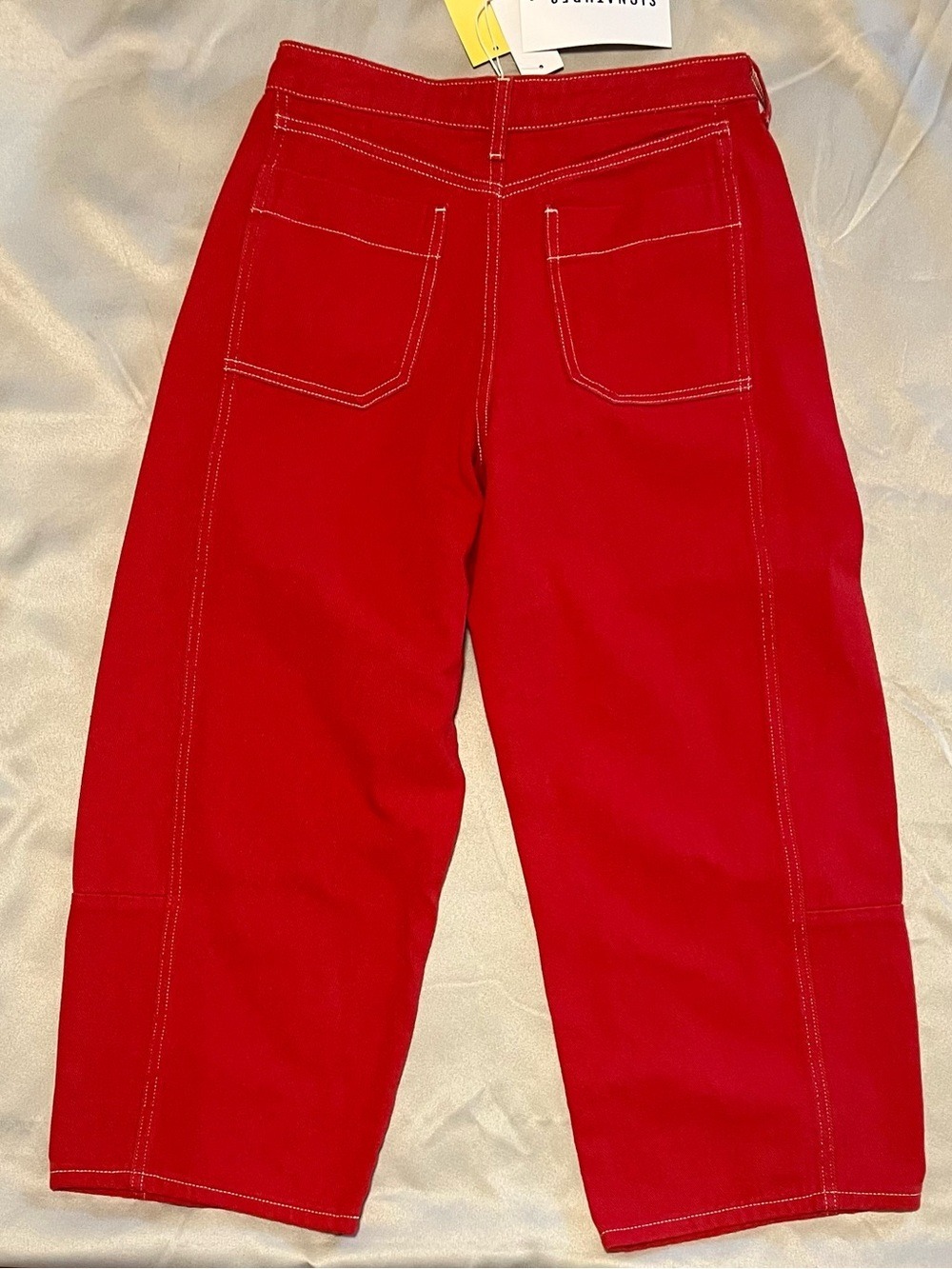 NWT $78 Signature8 Red Wide Leg Painter Pants XS